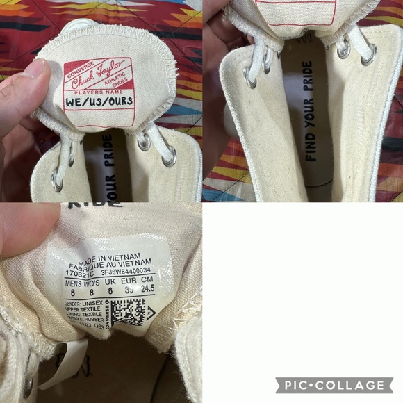 Converse Chuck 70 Hi Women’s Sz 8 Shoes Pride Rainbow LGBTQ High Top Sneakers - Picture 7 of 7